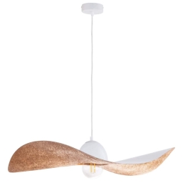 Φωτιστικό Οροφής Kapello L 32337 Φ76x12,5/80cm 1xE27 60W White-Copper Sigma Lighting