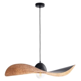 Φωτιστικό Οροφής Kapello L 32339 Φ76x12,5/80cm 1xE27 60W Black-Copper Sigma Lighting