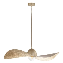 Φωτιστικό Οροφής Kapello L 32341 Φ76x12,5/80cm 1xE27 60W Gold Sigma Lighting