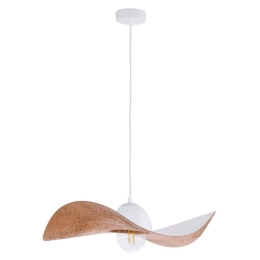 Φωτιστικό Οροφής Kapello M 32344 Φ55x12,5/80cm 1xE27 60W White-Copper Sigma Lighting