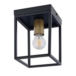 Φωτιστικό Οροφής-Πλαφονιέρα Vigo 1 32223 15x15x21cm 1xE27 60W Black Sigma Lighting