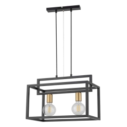 Φωτιστικό Οροφής-Ράγα Vigo 2 32439 26x45x80cm 2xE27 60W Black-Gold Sigma Lighting