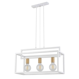 Φωτιστικό Οροφής-Ράγα Vigo 3 32442 26x58x80cm 3xE27 60W White-Gold Sigma Lighting