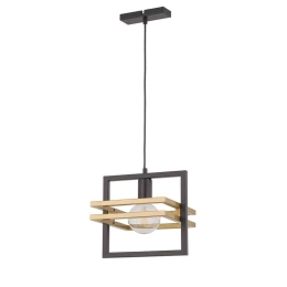 Φωτιστικό Οροφής Merci 1 32386 26x26x90cm 1xE27 60W Black-Gold Sigma Lighting