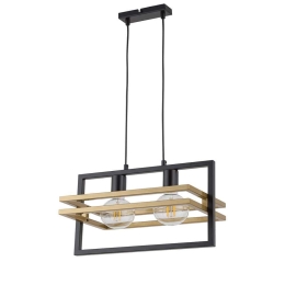 Φωτιστικό Οροφής-Ράγα Merci 2 32389 26x40,5x80cm 2xE27 60W Black-Gold Sigma Lighting