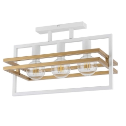Φωτιστικό Οροφής-Πλαφονιέρα Merci 3 32405 26x52x34cm 3xE27 60W White-Gold Sigma Lighting