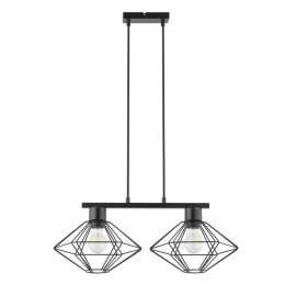 Φωτιστικό Οροφής-Ράγα Vario 2 40558 28x58x80cm 2xE27 60W Black Sigma Lighting