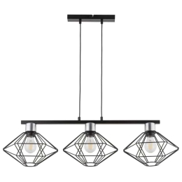 Φωτιστικό Οροφής-Ράγα Vario 3 40560 28x87x80cm 3xE27 60W Black-Silver Sigma Lighting