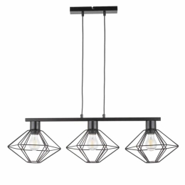 Φωτιστικό Οροφής-Ράγα Vario 3 40561 28x87x80cm 3xE27 60W Black Sigma Lighting