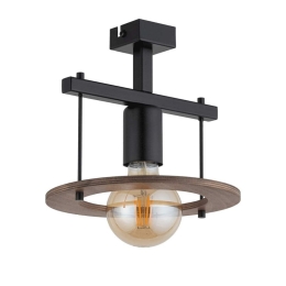 Φωτιστικό Οροφής-Πλαφονιέρα Coffee 1 32486 21x21x20cm 1xE27 60W Black-Brown Sigma Lighting