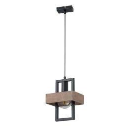 Φωτιστικό Οροφής Robin 1 32215 15x19x80cm 1xE27 60W Black-Brown Sigma Lighting