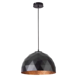 Φωτιστικό Οροφής Diament M 31372 Φ35cm 1xE27 60W Black-Copper Sigma Lighting