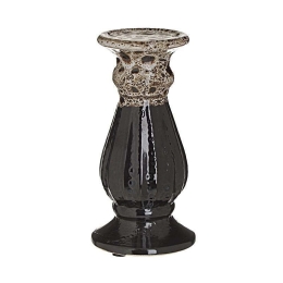 Κηροπήγιο 3-70-685-0165 Κεραμικό Ecru-Black 10Χ20 Inart Κεραμικό