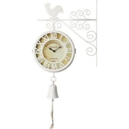 Ρολόι Τοίχου 31,5X9X60 White 3-25-021-0073 Inart Μέταλλο