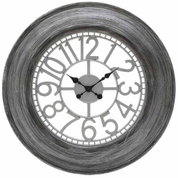 Ρολόι Τοίχου Δ65Χ5 Silver 3-20-925-0014 Inart Πλαστικό
