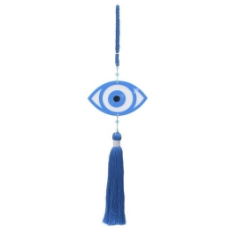 Διακοσμητικό Κρεμαστό 3-70-796-0001 Μάτι 13Χ40 Blue Inart Πλαστικό