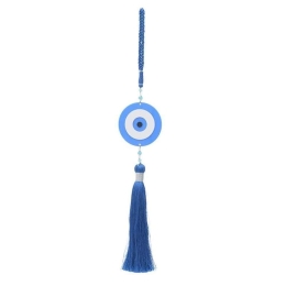 Διακοσμητικό Κρεμαστό 3-70-796-0002 Μάτι 8Χ38 Blue Inart Πλαστικό
