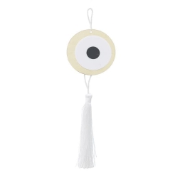 Διακοσμητικό Κρεμαστό 3-70-796-0010 Μάτι 8Χ34 White Inart Πλαστικό