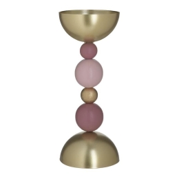 Κηροπήγιο 3-70-874-0068 10Χ26 Gold-Pink Inart Μέταλλο