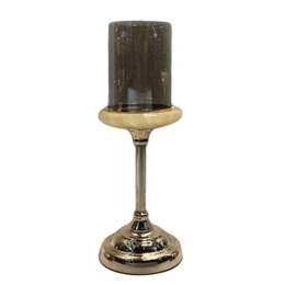 Κηροπήγιο 3-70-233-0072 11Χ38 Gold Inart Μέταλλο,Γυαλί