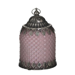 Φανάρι Led 3-70-912-0146 10Χ17 Pink-Silver Inart Μέταλλο,Γυαλί