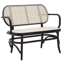 Παγκάκι 3-50-597-0064 110Χ50Χ88/46cm Black-Ecru Inart Διθέσιος
