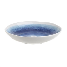 Μπολ Μάτι 3-60-017-0019 D30X6Cm Κεραμικό White-Blue Inart Κεραμικό