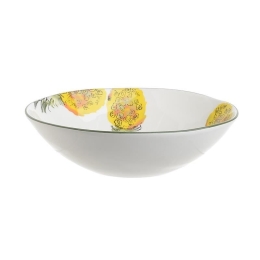Μπολ Ανανάς 6-60-017-0013 D31X9Cm Κεραμικό White Yellow Click Κεραμικό