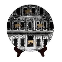Διακοσμητική Πιατέλα Πίθηκοι 3-70-046-0015 Φ35cm Multi Inart Κεραμικό