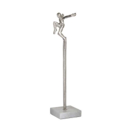 Διακοσμητικό Αγαλματίδιο 3-70-062-0099 13x10x50cm White-Silver Inart Μέταλλο