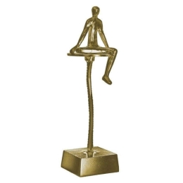 Διακοσμητικό Αγαλματίδιο 3-70-062-0106 18x15x48cm Gold Inart Μέταλλο