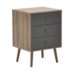 Συρταριέρα 6-50-308-0018 45x39x63cm Natural-Grey Click Μελαμίνη