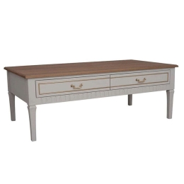 Τραπέζι Σαλονιού 3-50-422-0051 160x40x50cm Natural-White Inart Ξύλο