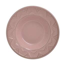 Πιάτο Βαθύ Πορσελάνινο (Σετ 12Τμχ) 6-60-030-0008 Φ23cm Pink Click 12 τμχ Πορσελάνη