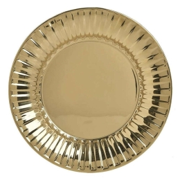 Διακοσμητική Πιατέλα 3-70-847-0067 Φ30x5cm Gold Inart Κεραμικό