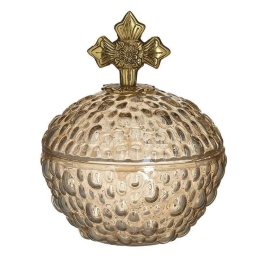 Φοντανιέρα Με Καπάκι 3-70-085-0209 Φ20x16cm Honey Inart Γυαλί