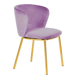 Καρέκλα 3-50-224-0017 55x53x76/48,5cm Pink-Gold Inart