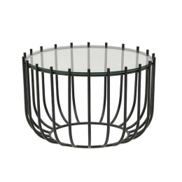 Τραπέζι Σαλονιού 3-50-010-0016 Φ64x40cm Black Inart