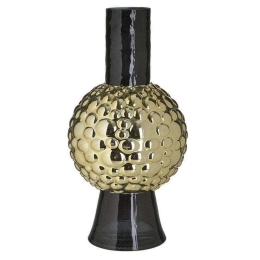 Βάζο 3-70-670-0054  Φ18x35cm Gold-Grey Inart Γυαλί