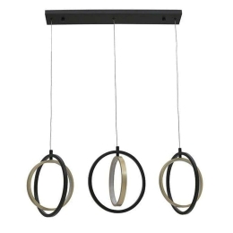 Φωτιστικό Οροφής - Ράγα 3-15-585-0039 25W Led 80x25x150cm Black-Gold Inart