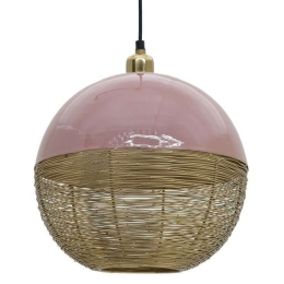 Φωτιστικό Οροφής 3-10-650-0012 Φ30cm 33cm Gold-Pink Inart