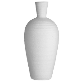 Βάζο Terracotta 3-70-507-0355 Φ18x38cm White Inart Κεραμικό