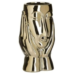 Βάζο 3-70-216-0098 10x9x20cm Gold Inart Κεραμικό