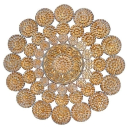 Διακοσμητικό Τοίχου 3-70-915-0068 Φ85cm Gold Inart Μέταλλο