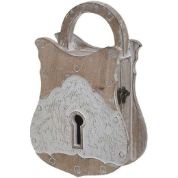 Κλειδοθήκη 3-70-459-0016 20x7x28cm Beige-White Inart Ξύλο