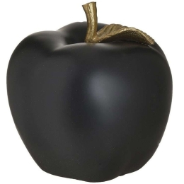 Διακοσμητικό Μήλο 3-70-323-0014 Φ15x15cm Black-Gold Inart Πολυρεσίνη