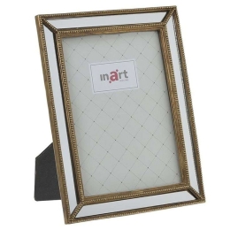 Κορνίζα Με Καθρέπτη 3-30-446-0047 15x20cm Gold Inart Πολυρεσίνη