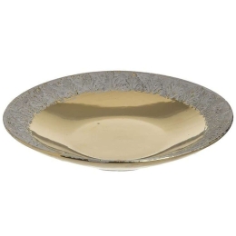 Διακοσμητική Πιατέλα 3-70-685-0257 Φ31x6cm Gold-White Inart Ceramic