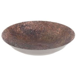 Διακοσμητική Πιατέλα 3-70-526-0007 27x6cm Bronze Inart Μέταλλο