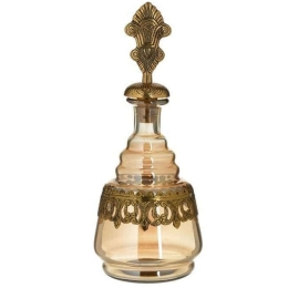 Καράφα 3-70-085-0200 Φ15x35cm Gold-Honey Inart Μέταλλο,Γυαλί